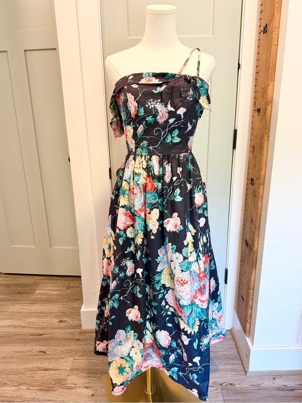 Vintage Blair Woolverton Floral Dress 80’s Fit & Flare Romantic Statement